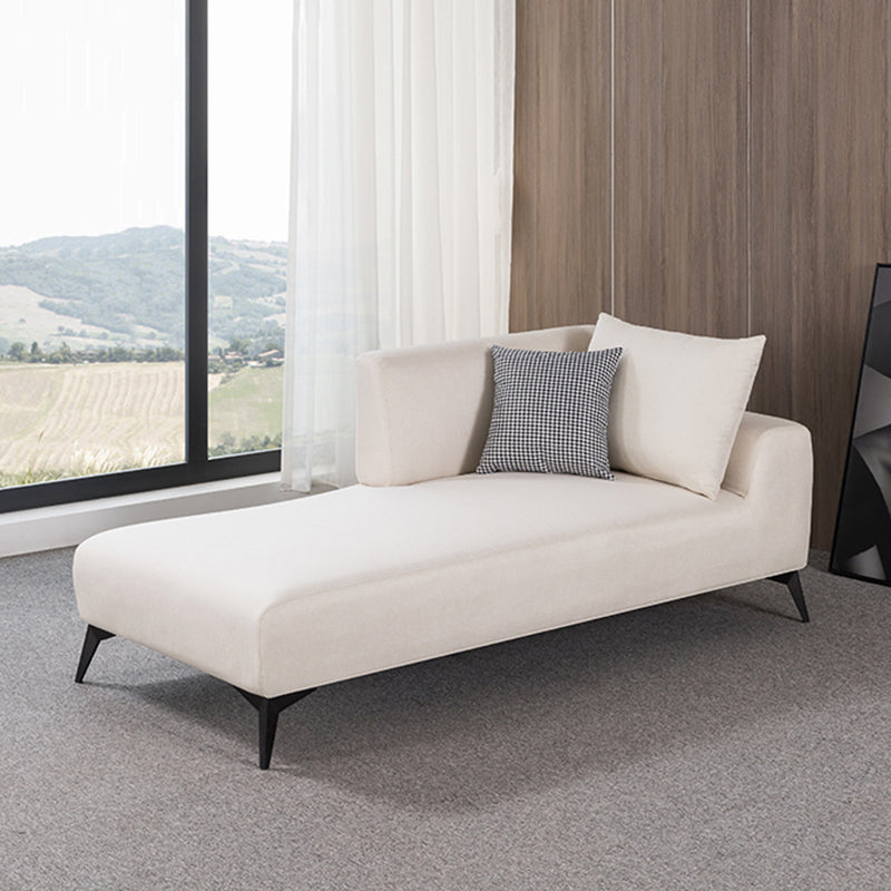 Nordic Style Chaise Solid Color Chaise Lounge Chair with Recessed Arms