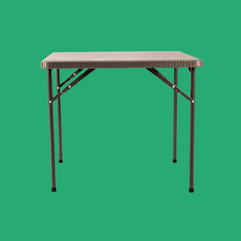 Modern Rattan Patio Dining Table 1/3/5 PCS Brown Dining Set with Collapsible Table