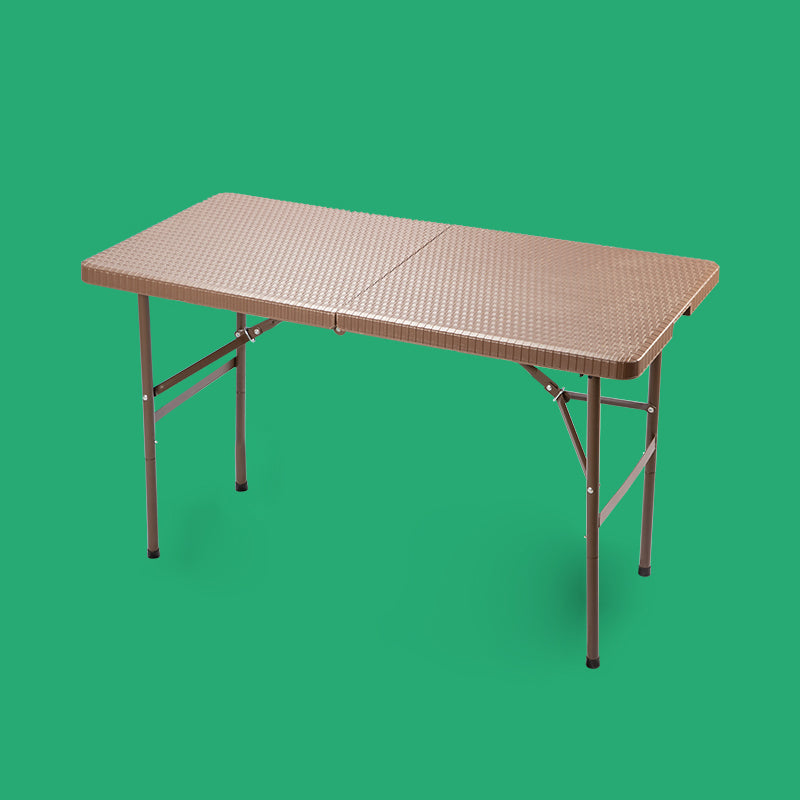 Modern Rattan Patio Dining Table 1/3/5 PCS Brown Dining Set with Collapsible Table