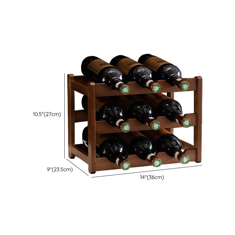 Modern Wine Rack Solid Wood Wine Bottle Rack for Living Room