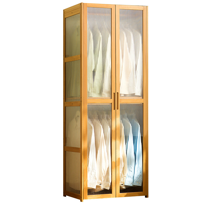 Modern Style Wardrobe Cabinet Wood Clothes Rail Wardrobe Armoire for Home