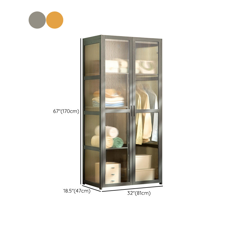 Modern Style Wardrobe Cabinet Wood Clothes Rail Wardrobe Armoire for Home