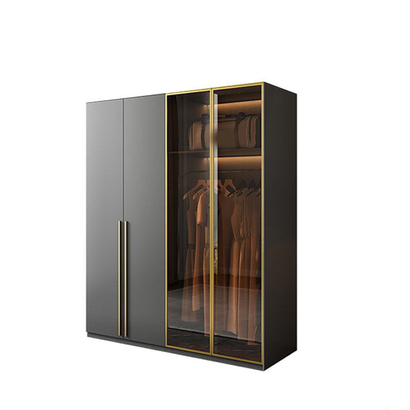 Modern Glass Wardrobe Wardrobe Armoire Wardrobe Cabinet for Home