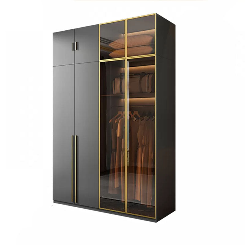 Modern Glass Wardrobe Wardrobe Armoire Wardrobe Cabinet for Home