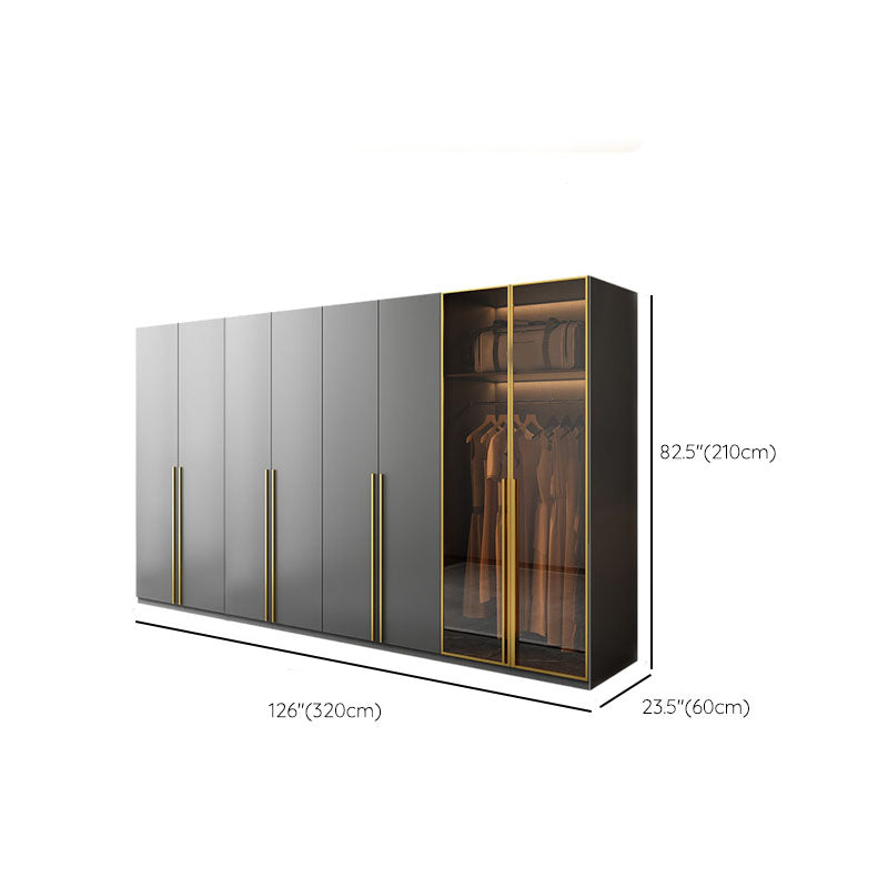 Modern Glass Wardrobe Wardrobe Armoire Wardrobe Cabinet for Home