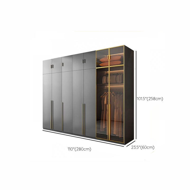 Modern Glass Wardrobe Wardrobe Armoire Wardrobe Cabinet for Home