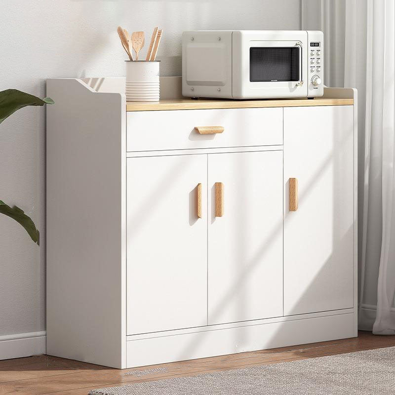 Glam Style Dining Buffet Wood Buffet Server with Drawers and Cabinets