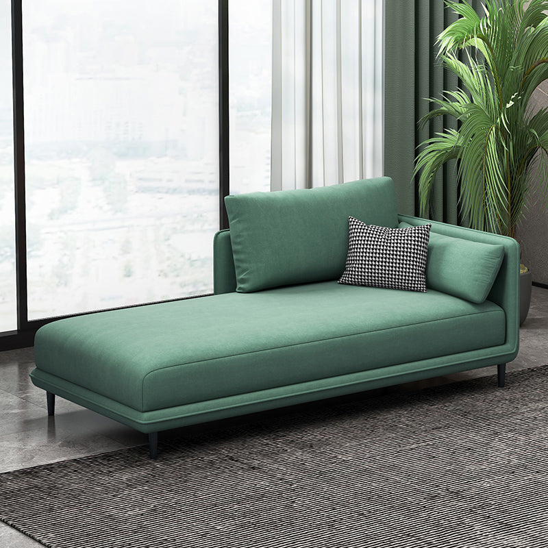 Modern Chaise Lounge Faux Leather Chaise Lounge Sofa with Pillow