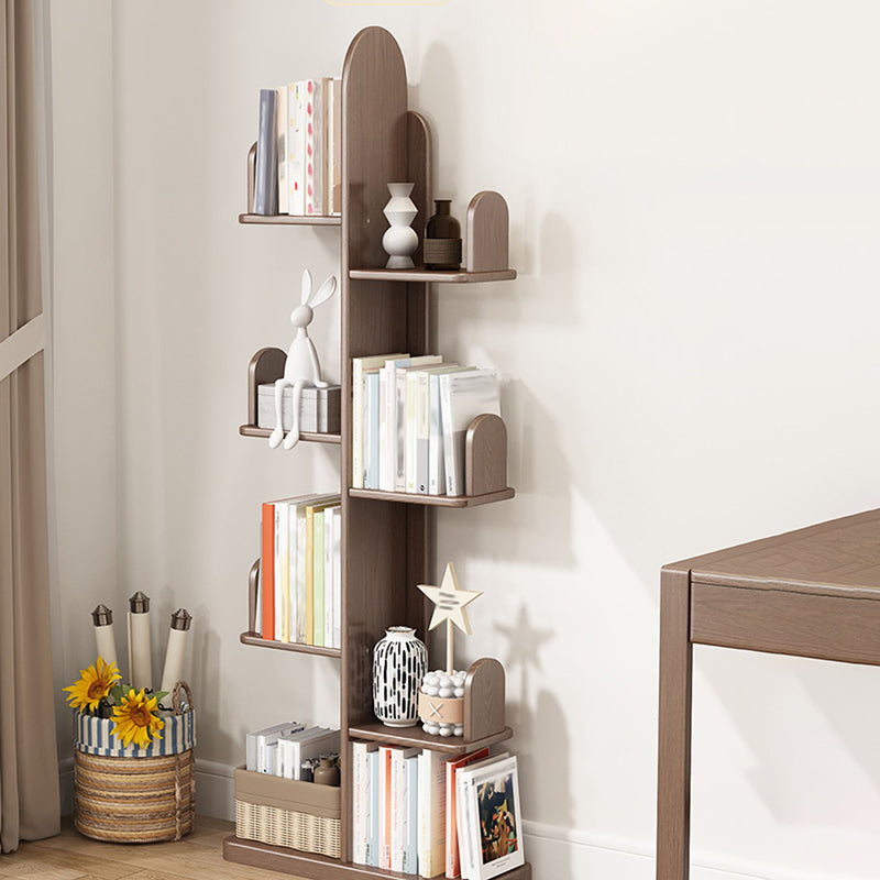 Modern Open Back Standard Book Shelf Wooden Bookcase for Study Room
