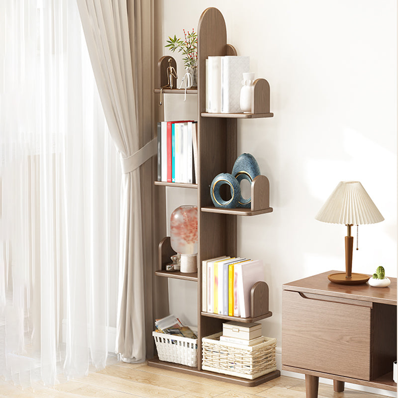 Modern Open Back Standard Book Shelf Wooden Bookcase for Study Room