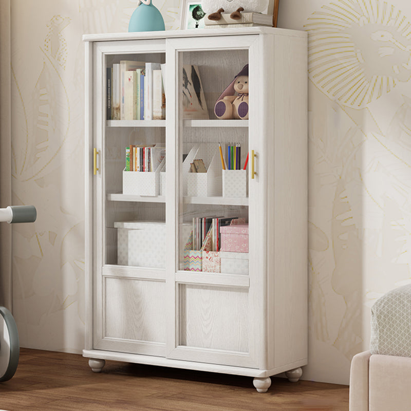 Glam Style Closed Back Bookshelf Standard Wooden Bookcase for Study Room