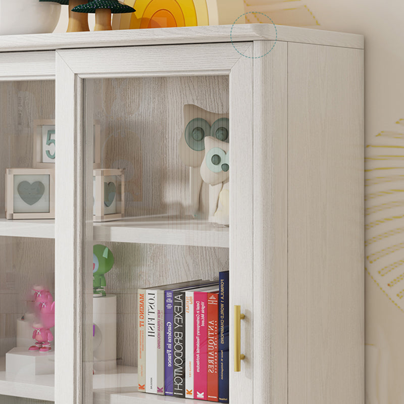 Glam Style Closed Back Bookshelf Standard Wooden Bookcase for Study Room