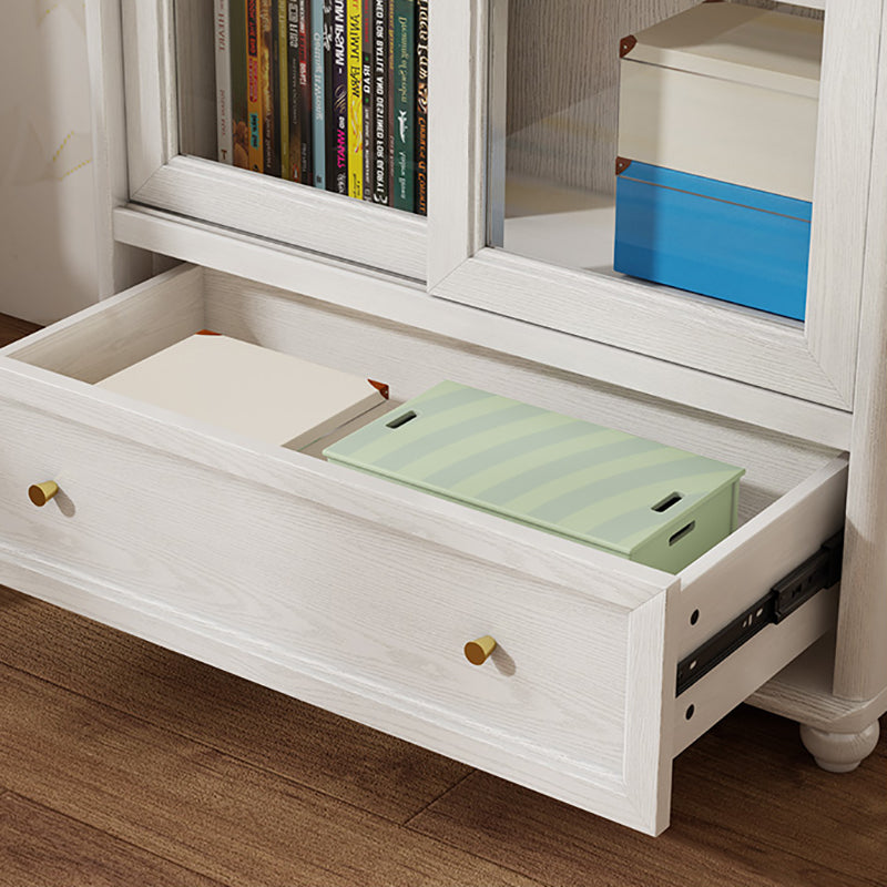 Glam Style Closed Back Bookshelf Standard Wooden Bookcase for Study Room