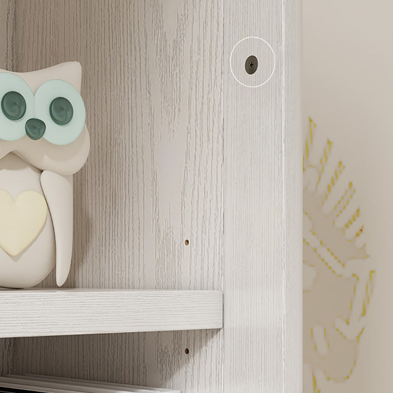 Glam Style Closed Back Bookshelf Standard Wooden Bookcase for Study Room