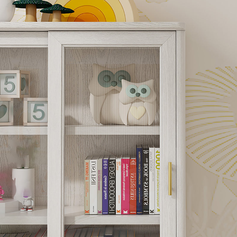 Glam Style Closed Back Bookshelf Standard Wooden Bookcase for Study Room