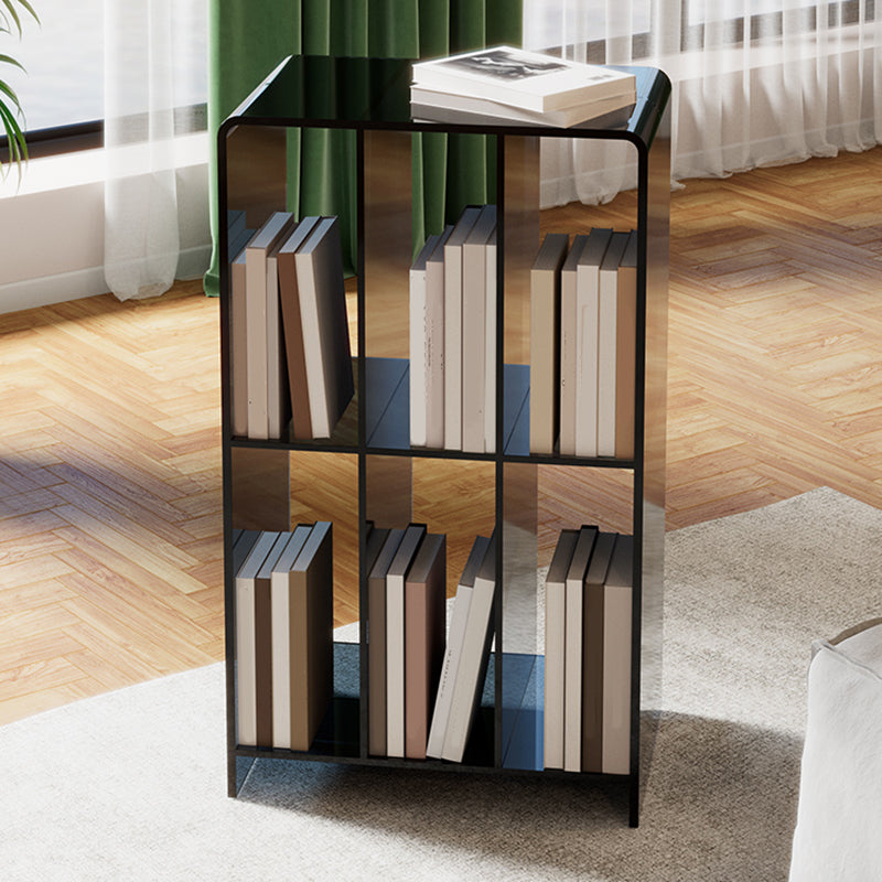 Modern Open Back Standard Bookshelf Acrylic Bookcase with Rectangular Shelves