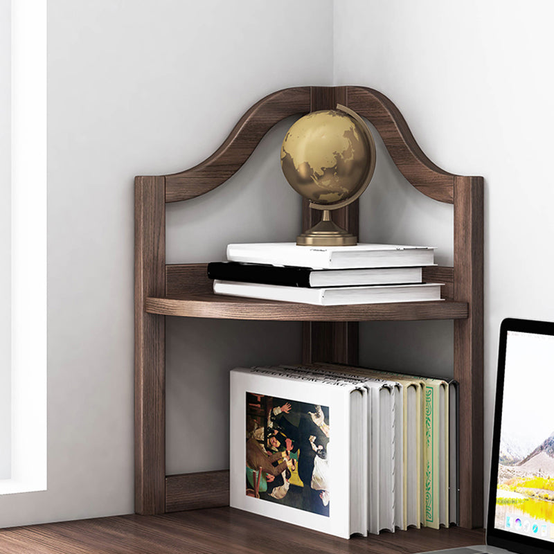 Modern Style Open Back Bookshelf Vertical Wooden Bookcase with Shelves