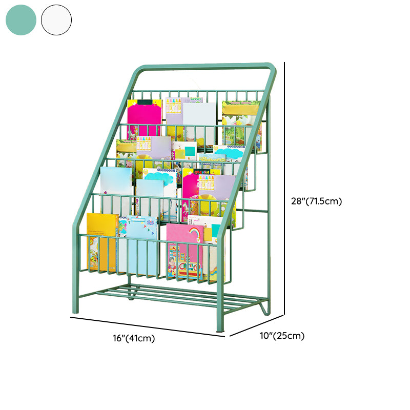 Modern Closed Back Ladder Bookshelf Metal Shelves Included Bookcase