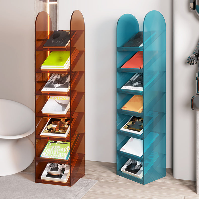 Modern Bookshelf Closed Back Standard Acrylic Bookcase for Study Room