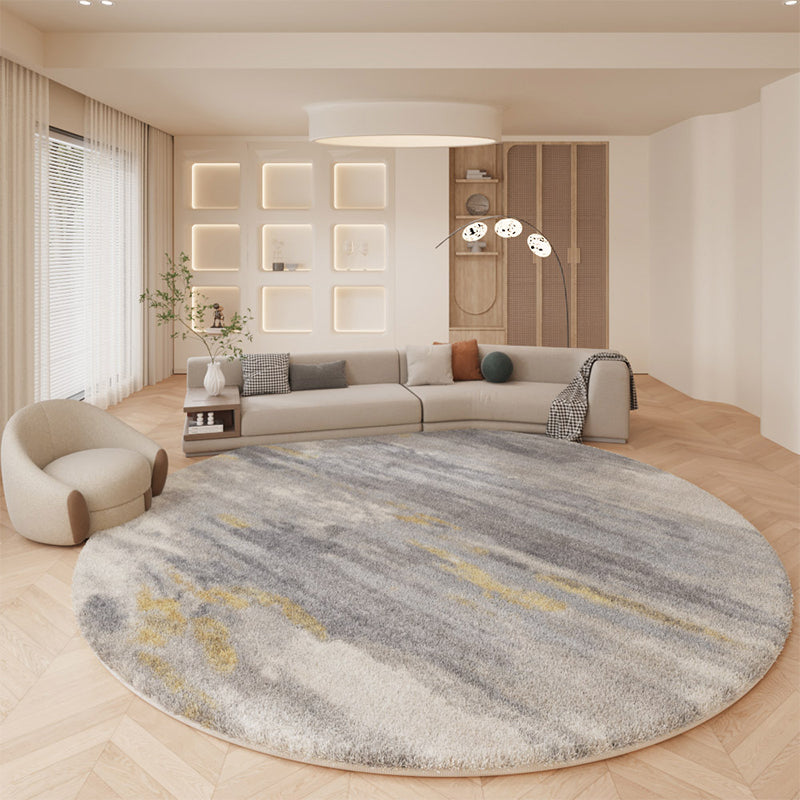 Nordic Beige Modern Rug Polyester Graphic Rug Stain Resistant Rug for Home Decor