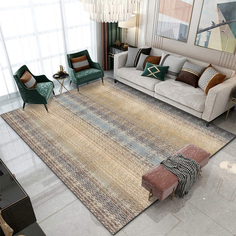 Atrovirens Modern Rug Polyester Pattern Rug Tear Resistant Rug for Drawing Room