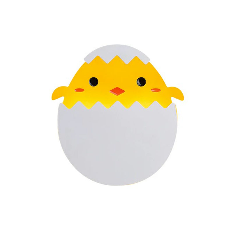 Eggette/Dinosaur Wall Lighting Cartoon Acrylic LED Green/Yellow Wall Sconce Lamp in White/Warm Light for Kids Bedside