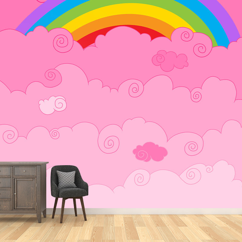 Mural Wallpaper Rainbow Pattern Environment Friendly Living Room Wall Mural