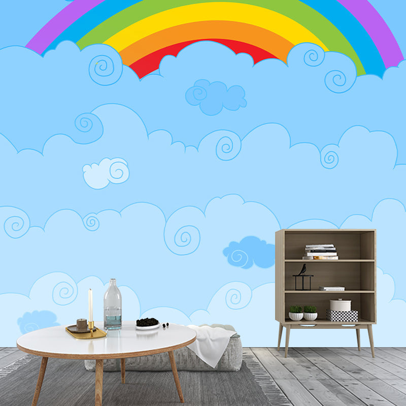 Mural Wallpaper Rainbow Pattern Environment Friendly Living Room Wall Mural