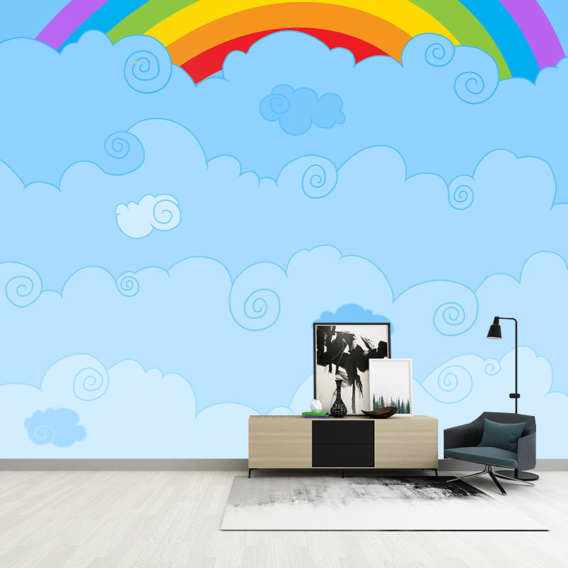 Mural Wallpaper Rainbow Pattern Environment Friendly Living Room Wall Mural