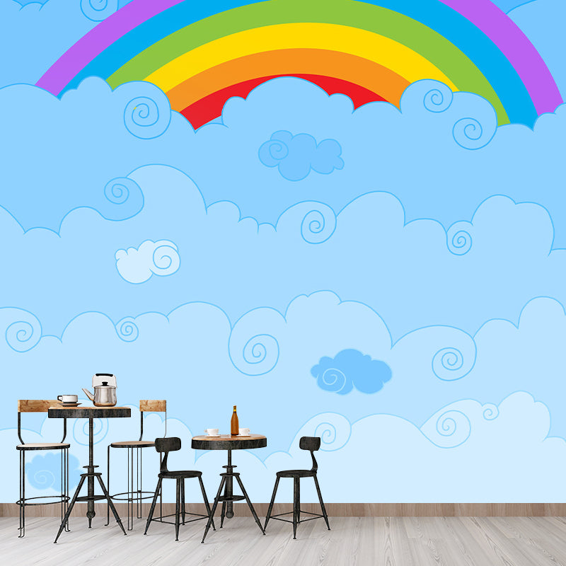 Mural Wallpaper Rainbow Pattern Environment Friendly Living Room Wall Mural