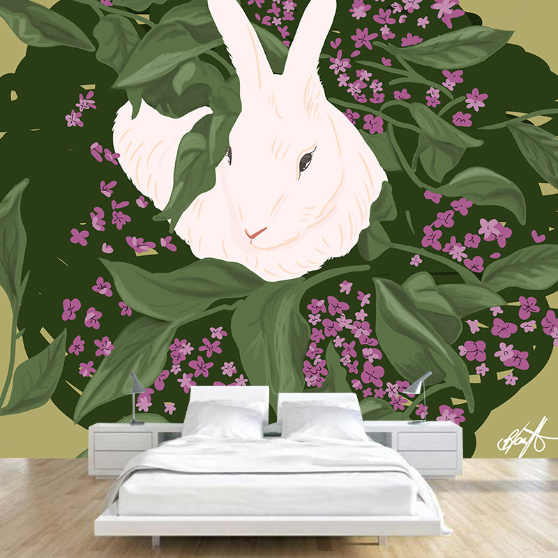Stain Resistant Mural Wallpaper Animals Illustration Indoor Wall Mural