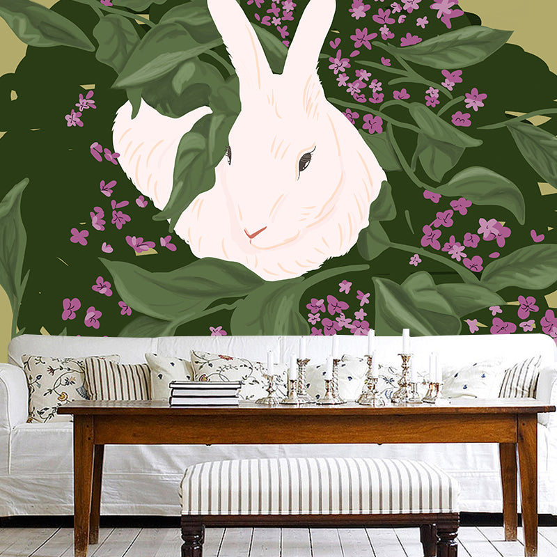 Stain Resistant Mural Wallpaper Animals Illustration Indoor Wall Mural