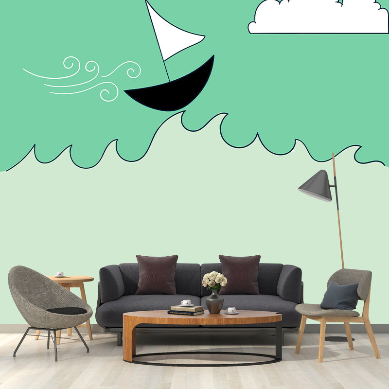 Illustration Environmental Wall Mural Wallpaper Cartoon Living Room Wall Mural