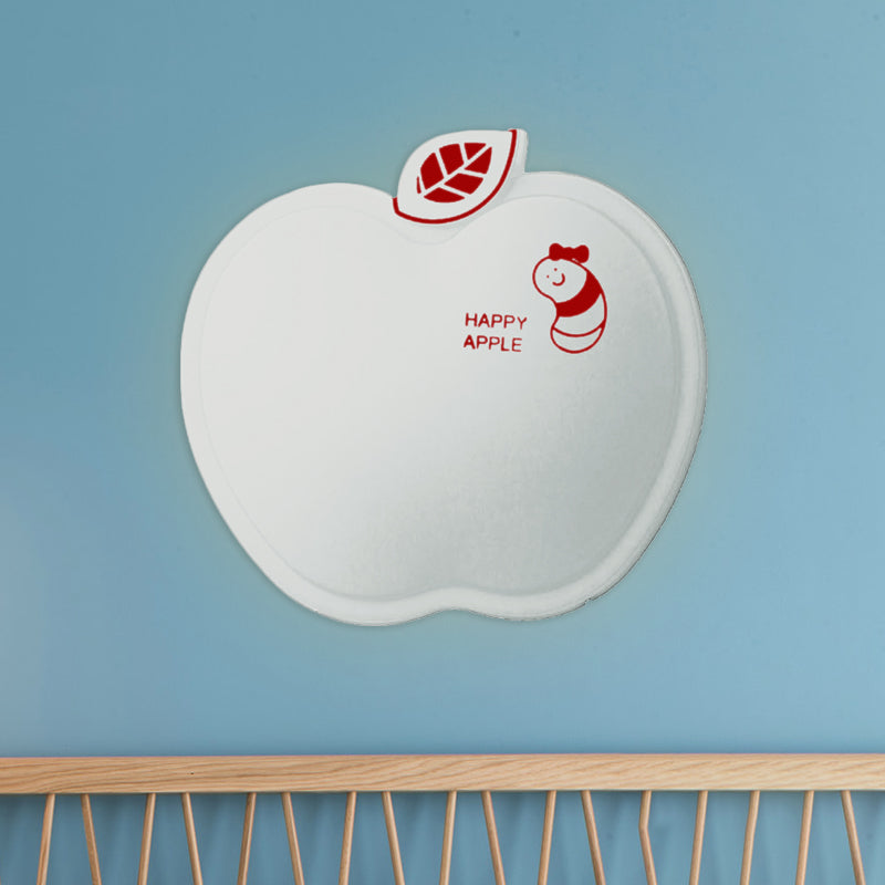 Apfelartige Wandbeleuchtung Cartoon Kunststoff weiß/rosa/gelbe LED LED-Lampe mit wenig Wurmmuster