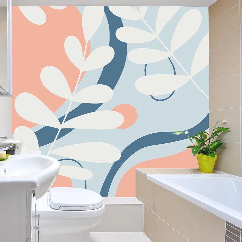 Modern Style Illustration Mural Wallpaper Plant Pattern Indoor Wall Mural