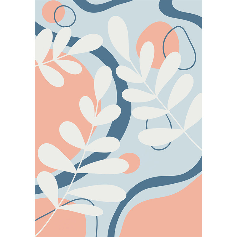 Modern Style Illustration Mural Wallpaper Plant Pattern Indoor Wall Mural