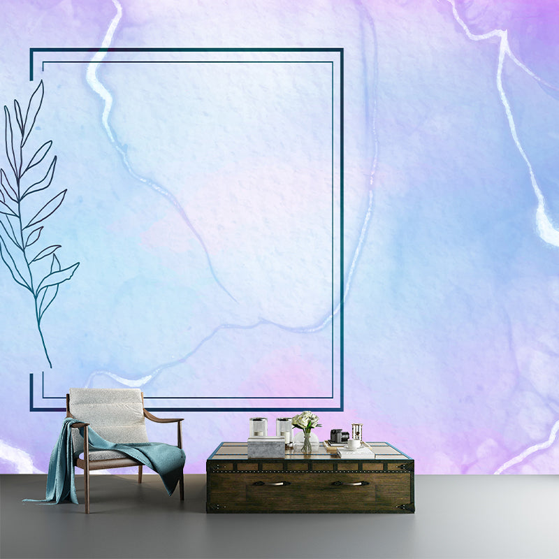 Plant Illustration Mural Wallpaper Environment Friendly Bedroom Wall Mural
