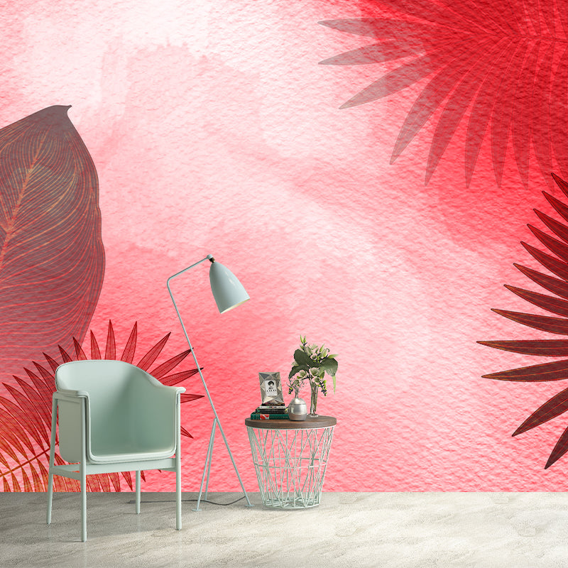 Plant Illustration Mural Wallpaper Environment Friendly Bedroom Wall Mural