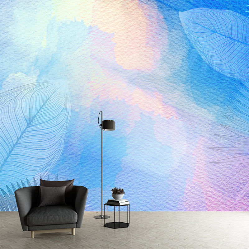 Plant Illustration Mural Wallpaper Environment Friendly Bedroom Wall Mural