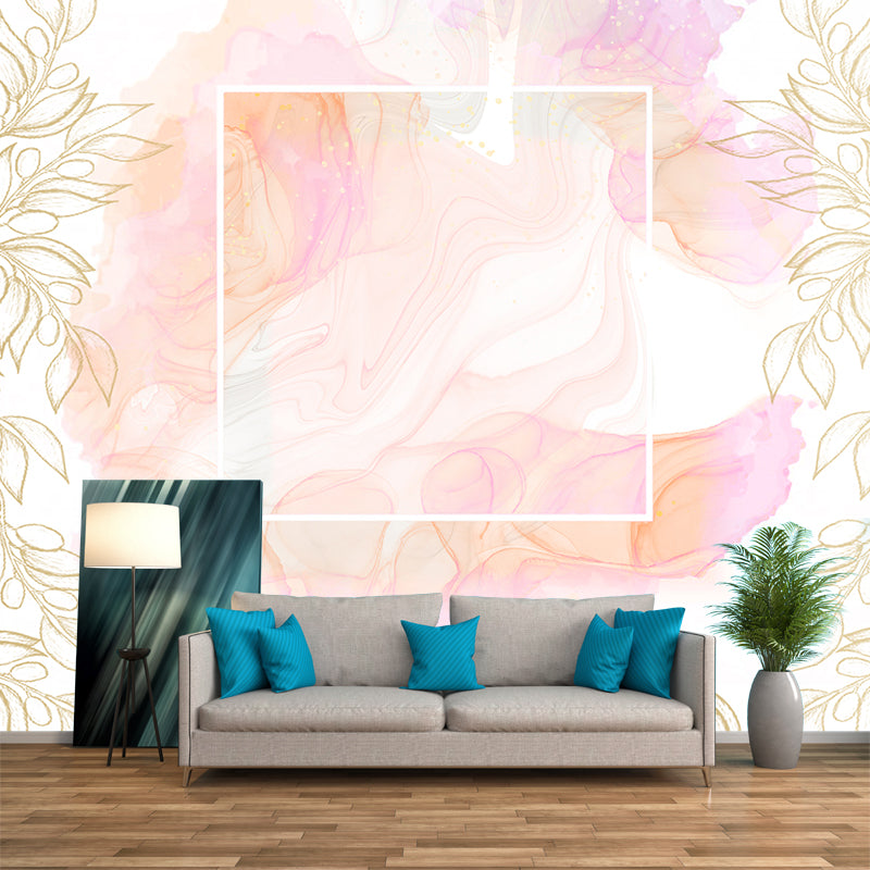 Plant Pattern Resistant Mural Wallpaper Illustration Sleeping Room Wall Mural