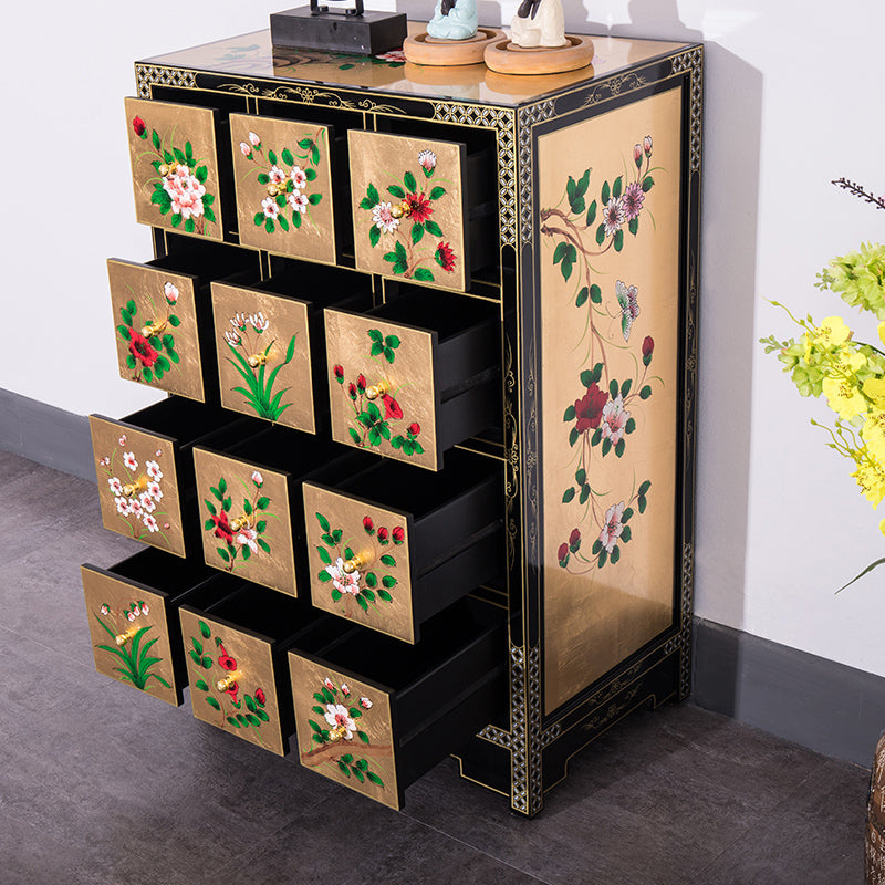 Contemporary Glam Double Dresser Birch Vertical Storage Chest Dresser for Bedroom