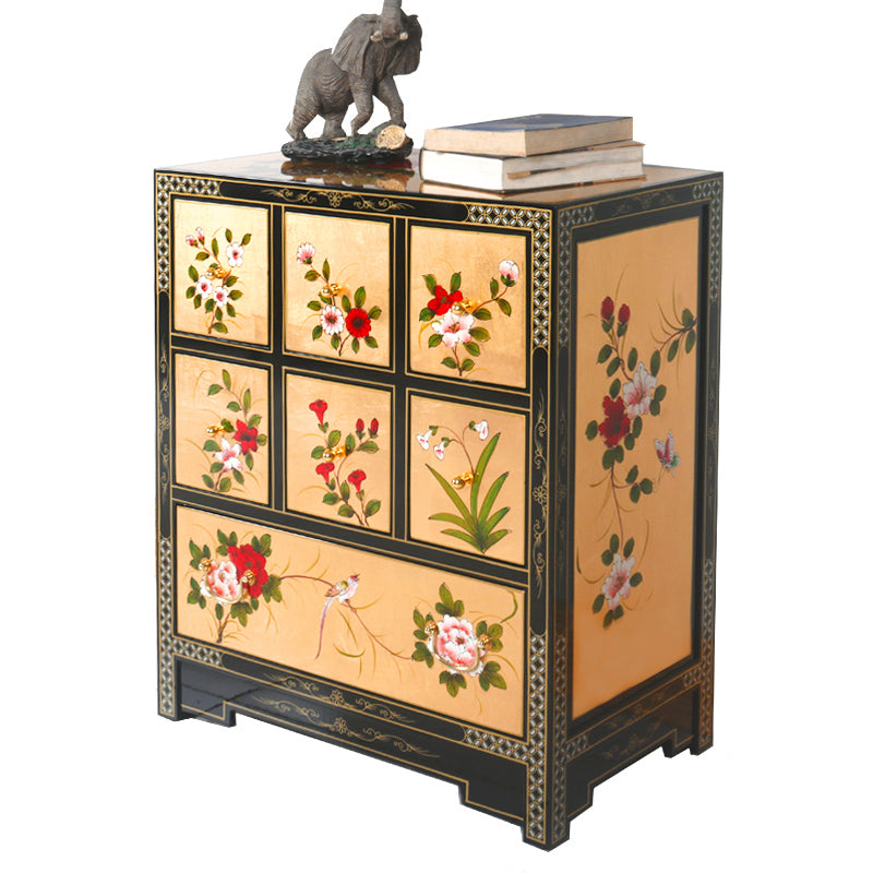 Contemporary Glam Double Dresser Birch Vertical Storage Chest Dresser for Bedroom