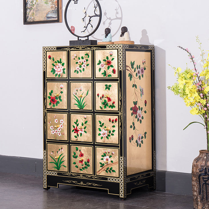 Contemporary Glam Double Dresser Birch Vertical Storage Chest Dresser for Bedroom