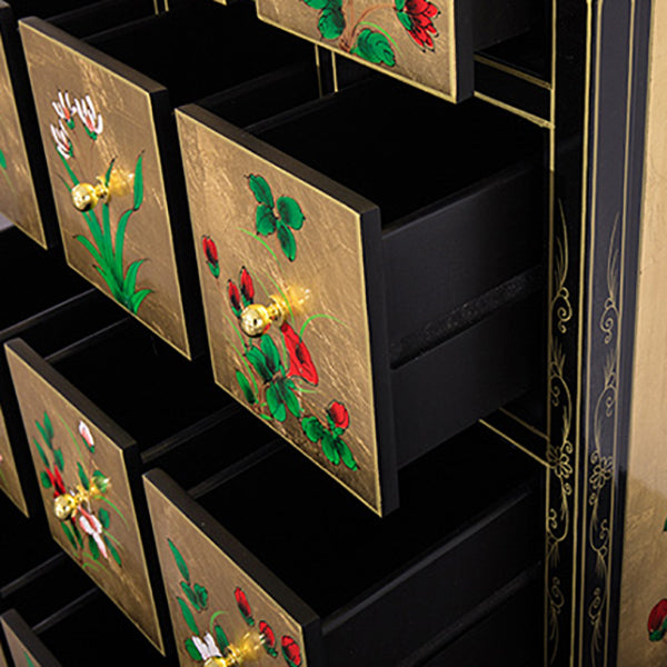 Contemporary Glam Double Dresser Birch Vertical Storage Chest Dresser for Bedroom