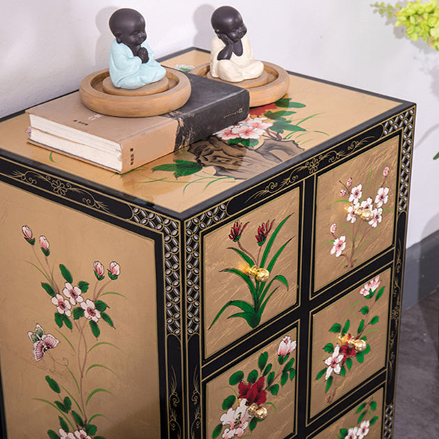 Contemporary Glam Double Dresser Birch Vertical Storage Chest Dresser for Bedroom