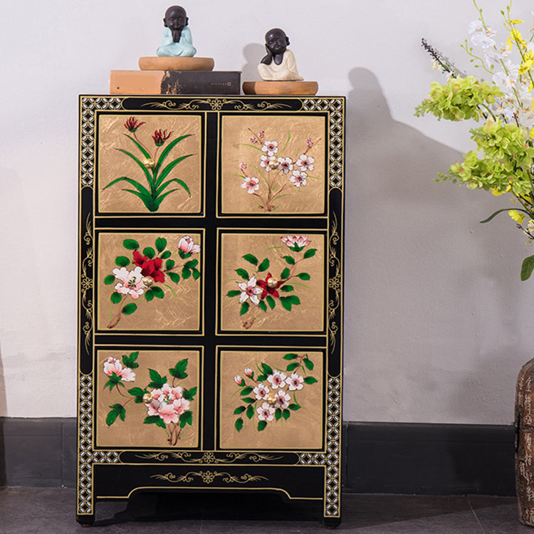 Contemporary Glam Double Dresser Birch Vertical Storage Chest Dresser for Bedroom