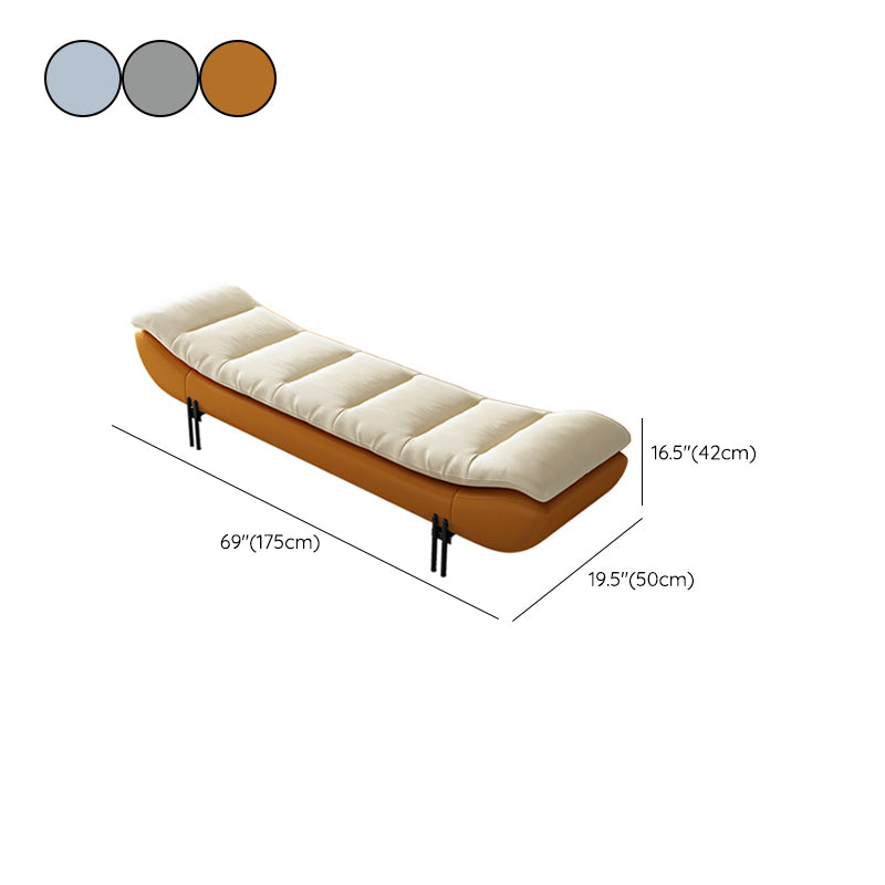 Modern Cushioned Seating Bench Entryway and Bedroom Bench , 18" W