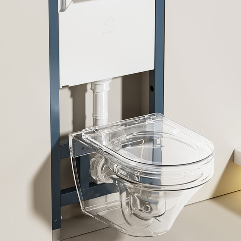 Modern White Ceramic Flush Toilet Wall Mount Toilet Bowl for Washroom