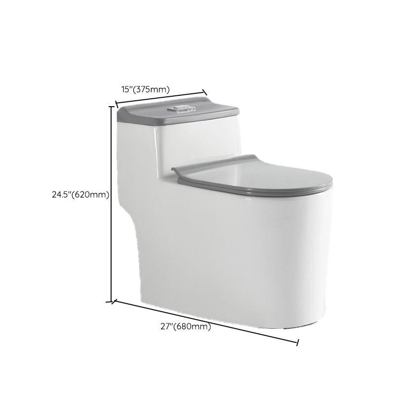 Traditional Gray Ceramic Flush Toilet Floor Mounted Urine Toilet for Washroom