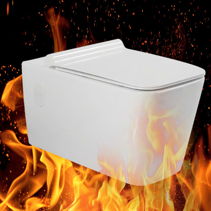 Modern Ceramic Flush Toilet White Wall Hung Toilet Bowl for Washroom